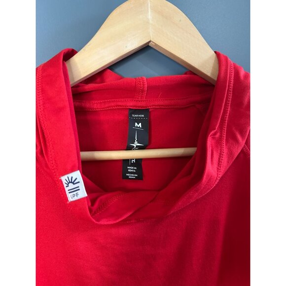 NEW Habit Mens Barbados Cherry Red UPF 50+ Long Sleeve Hooded Shirt M - Picture 2 of 4